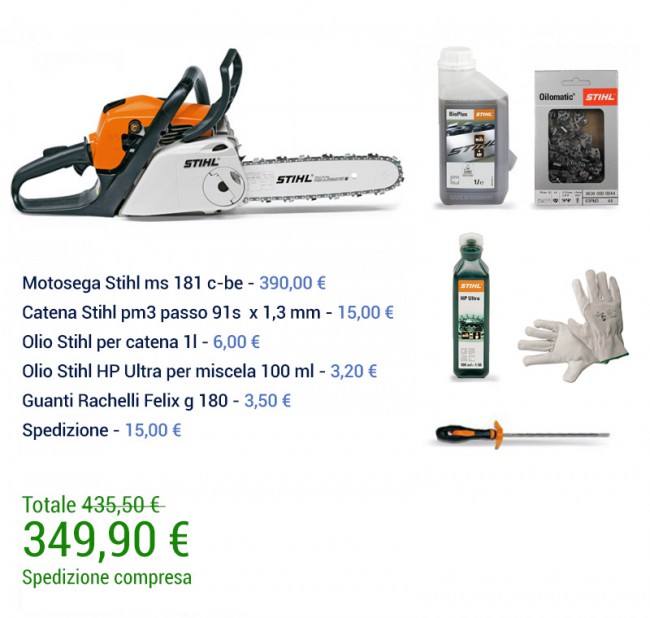 Motosega Stihl Ms 181c Be Kit Accessori 426 Cura Del Bosco Allia Vincenzo Store